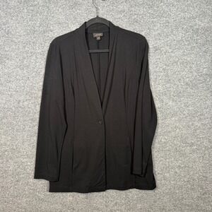 J.Jill Blazer Womens Small Wearever Black Knit Cardigan Quiet Luxury Old Money